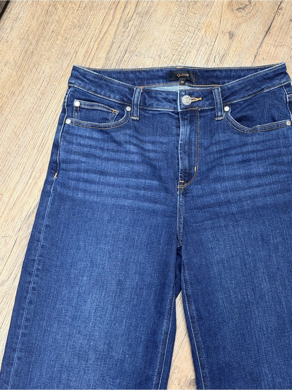 Quince Bella stretch Wide Leg Women's Jeans in Dark midnight Blue size 29 - Picture 4 of 11
